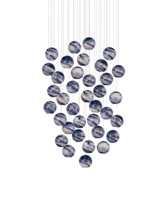 Palatino 36-Light Round Multi-Drop Pendant