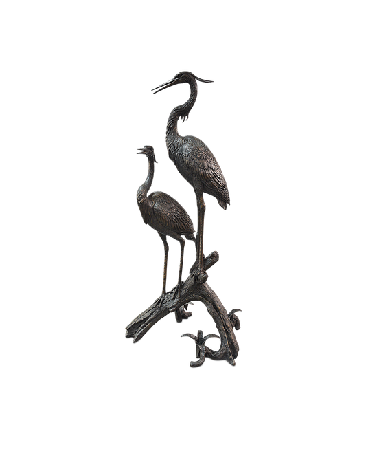 Herons on Branch Bronze
