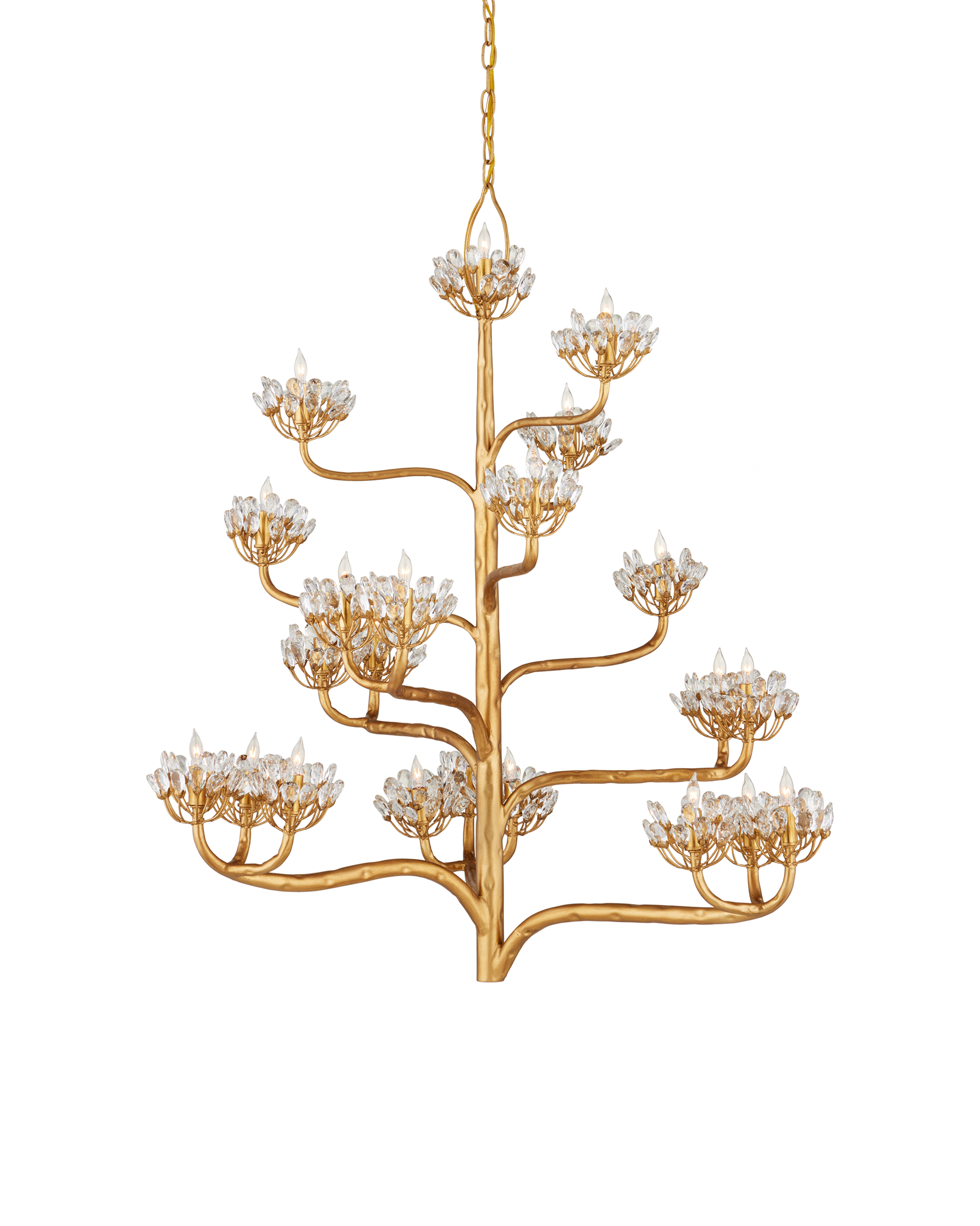 Agave Americana Gold Chandelier