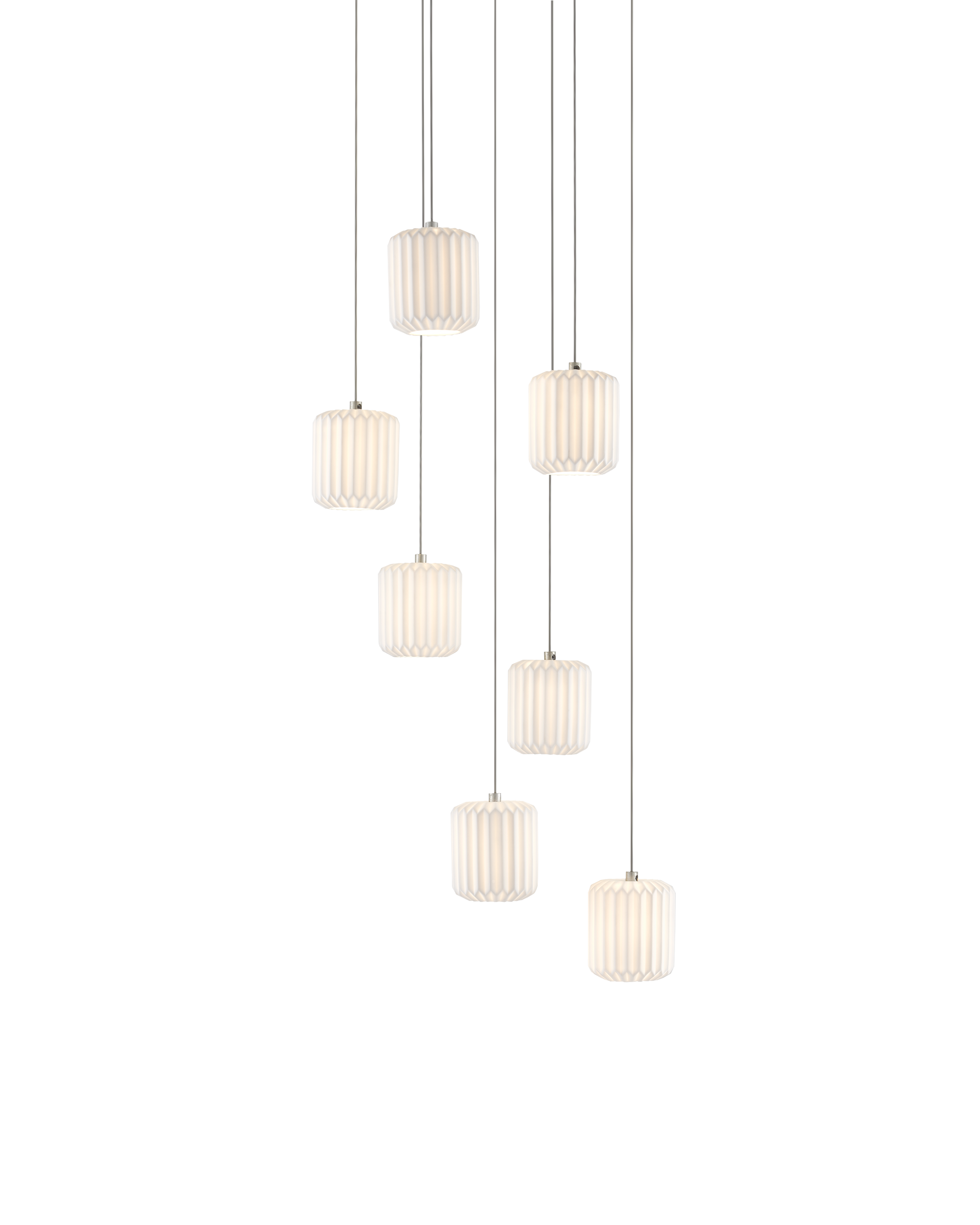 Dove 7-Light Round Multi-Drop Pendant