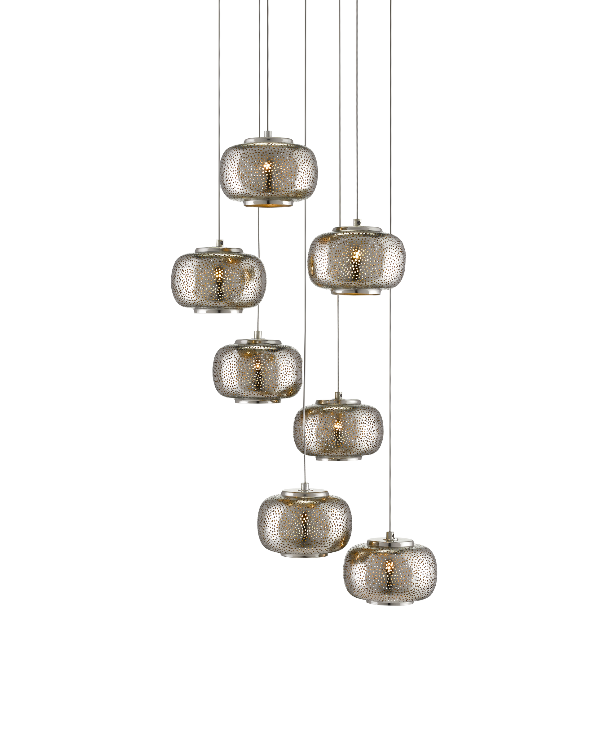 Pepper 7-Light Round Multi-Drop Pendant