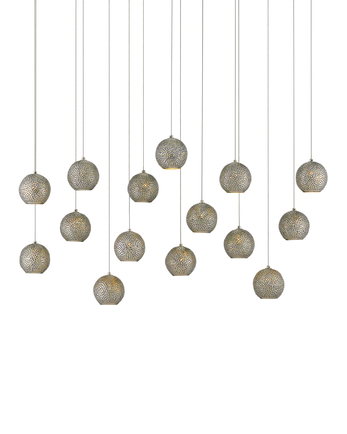 Giro 15-Light Linear Multi-Drop Pendant