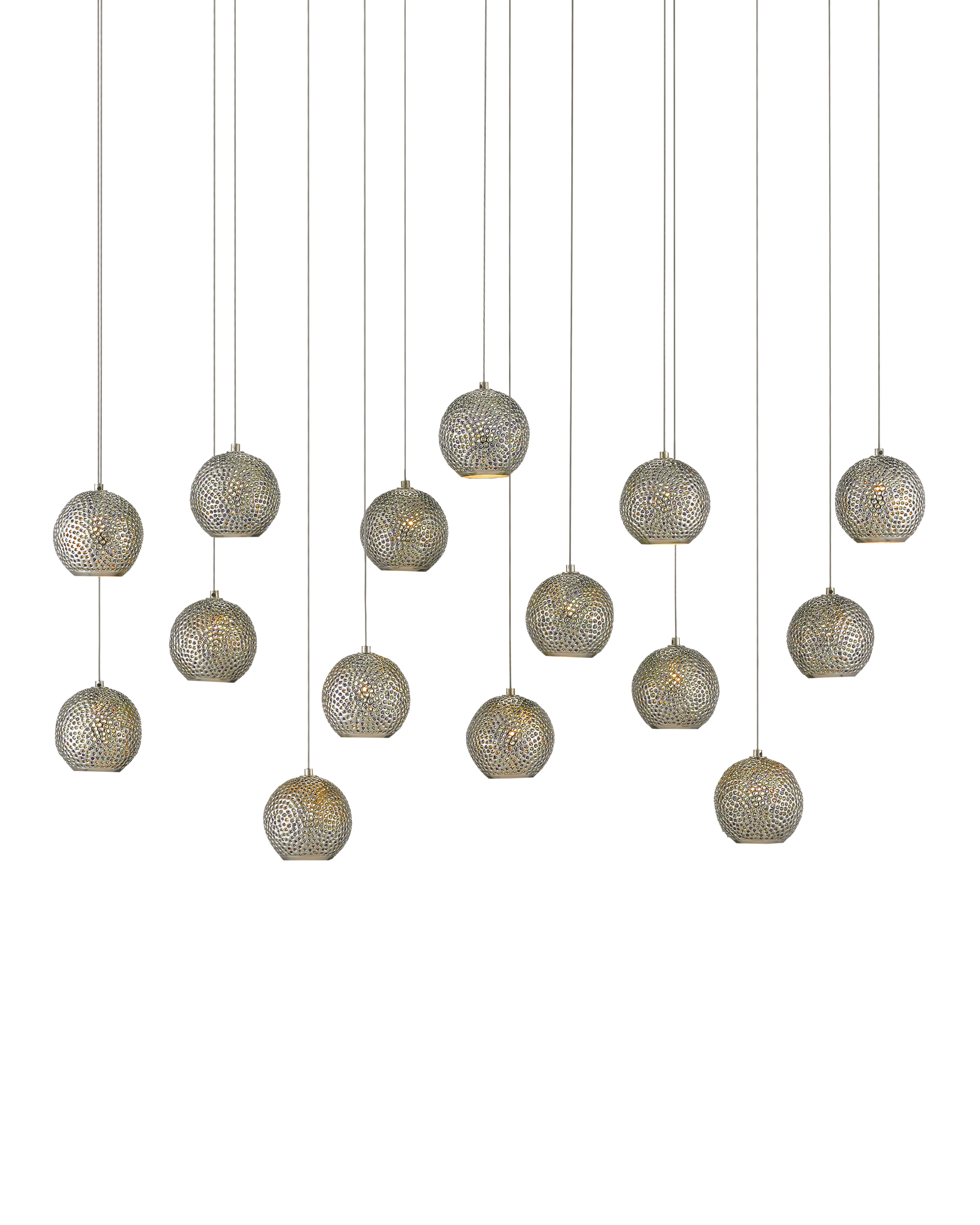 Giro 15-Light Linear Multi-Drop Pendant