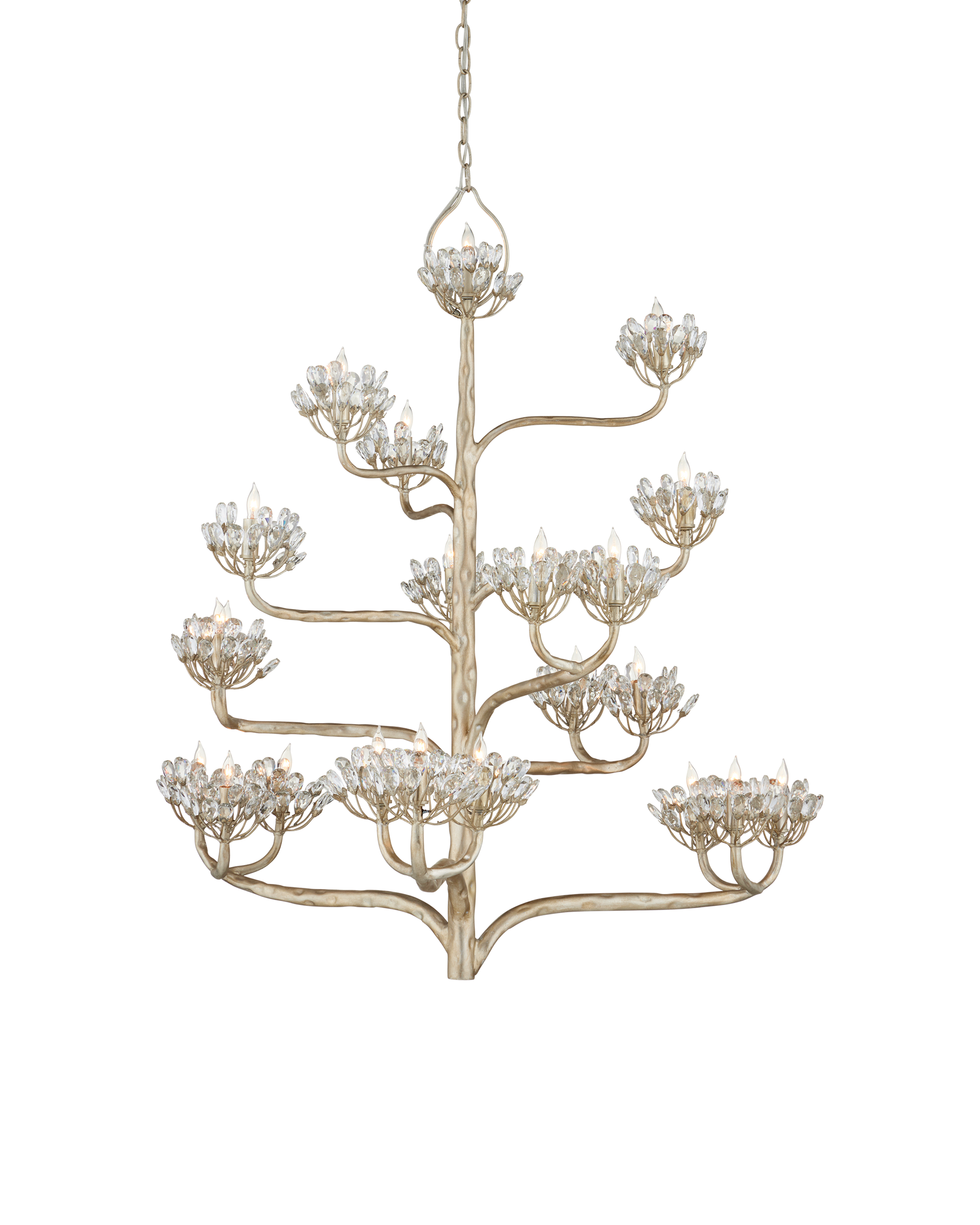 Agave Americana Silver Chandelier