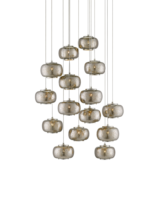 Pepper 15-Light Round Multi-Drop Pendant