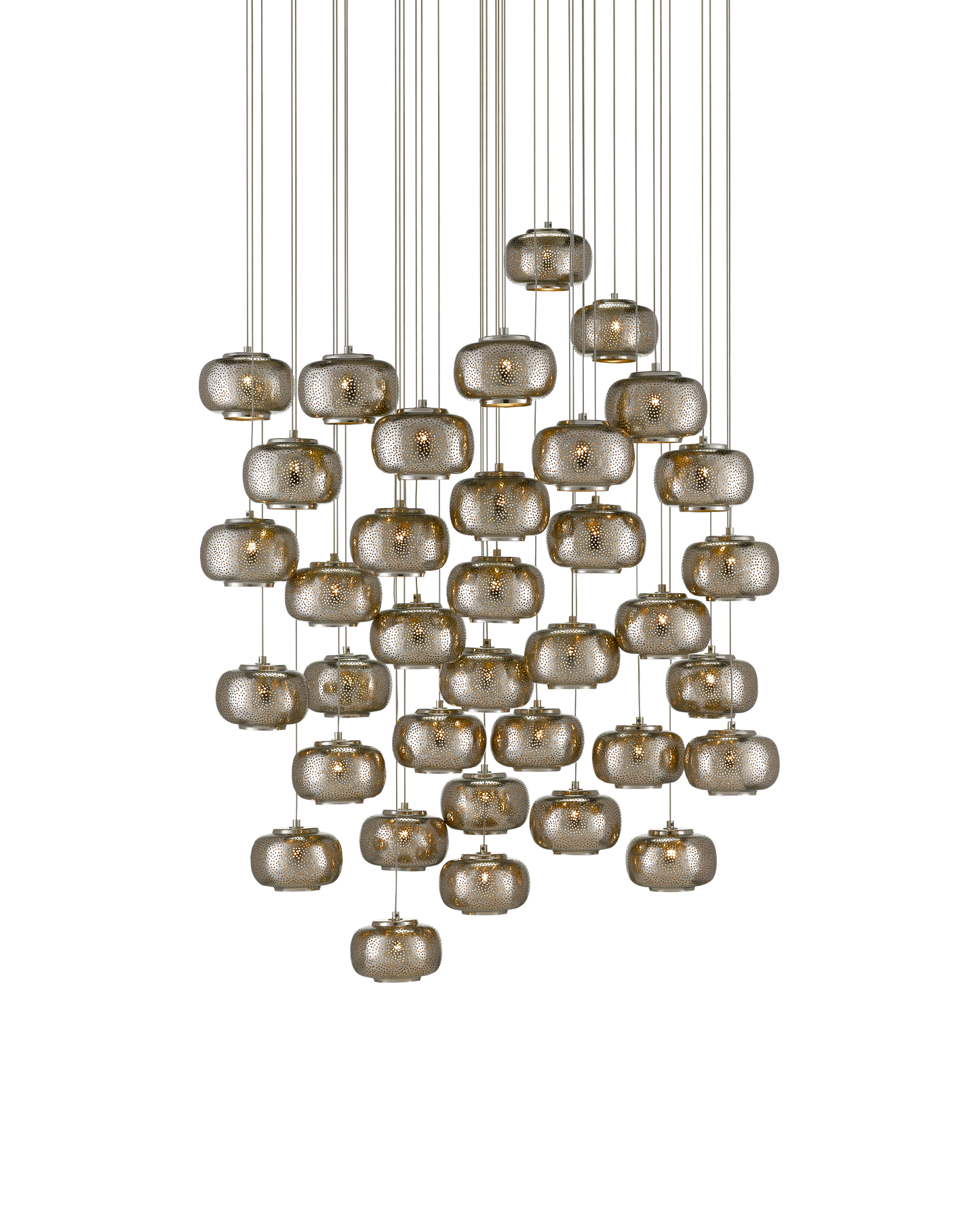 Pepper 36-Light Round Multi-Drop Pendant