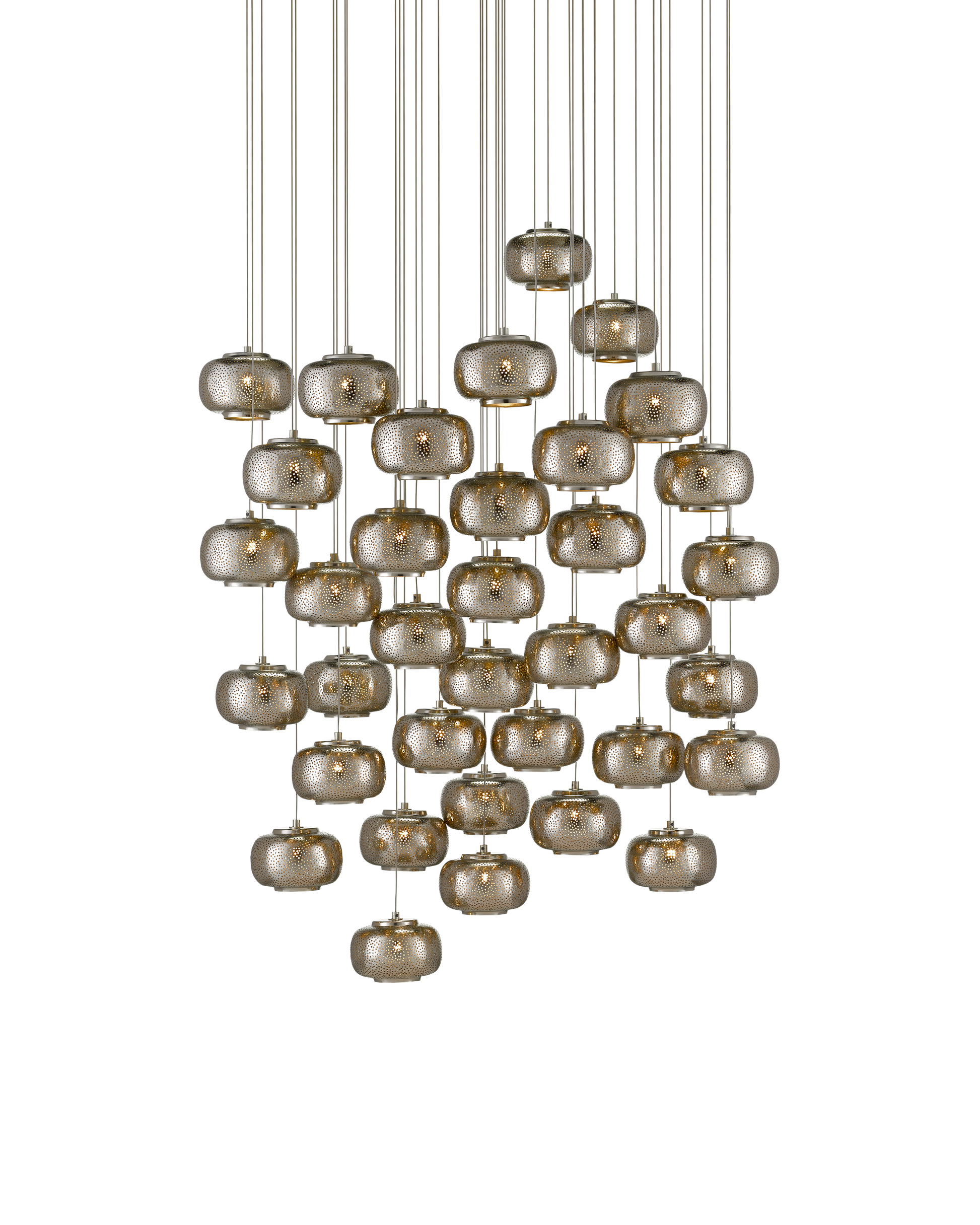 Pepper 36-Light Round Multi-Drop Pendant