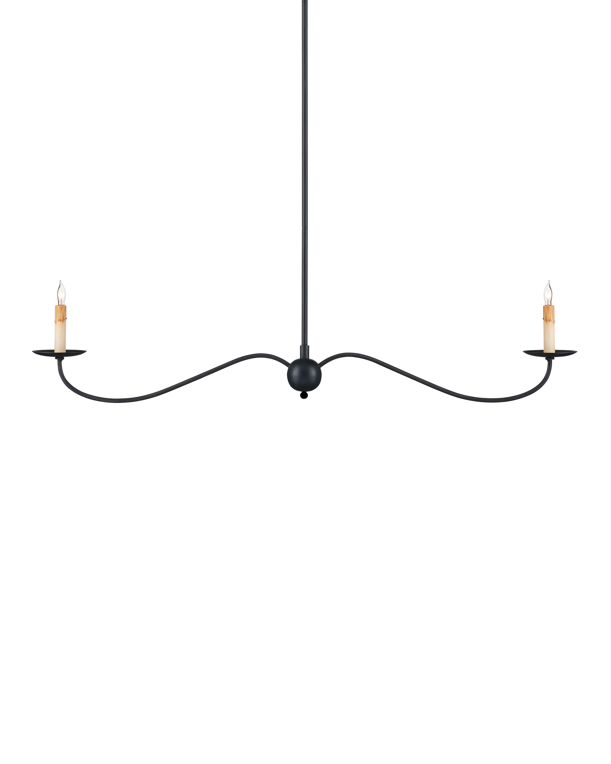 Saxon Black Linear Chandelier