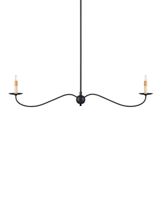 Saxon Black Linear Chandelier