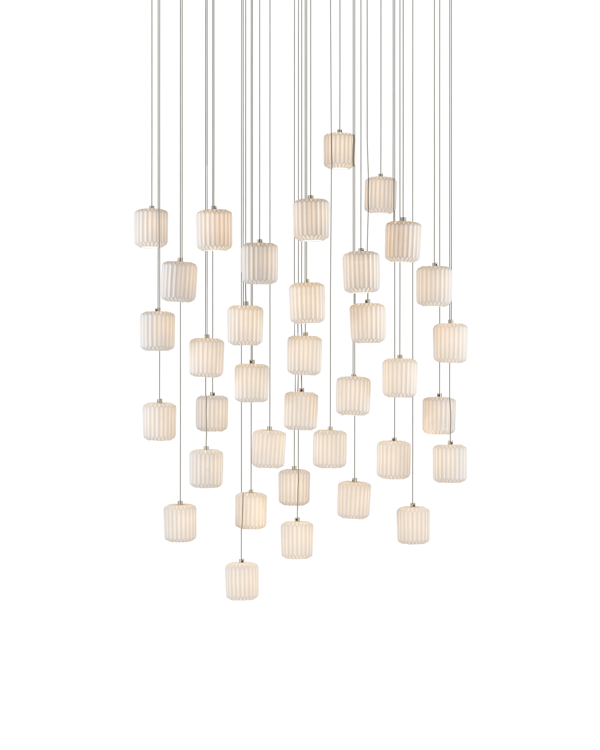 Dove 36-Light Round Multi-Drop Pendant