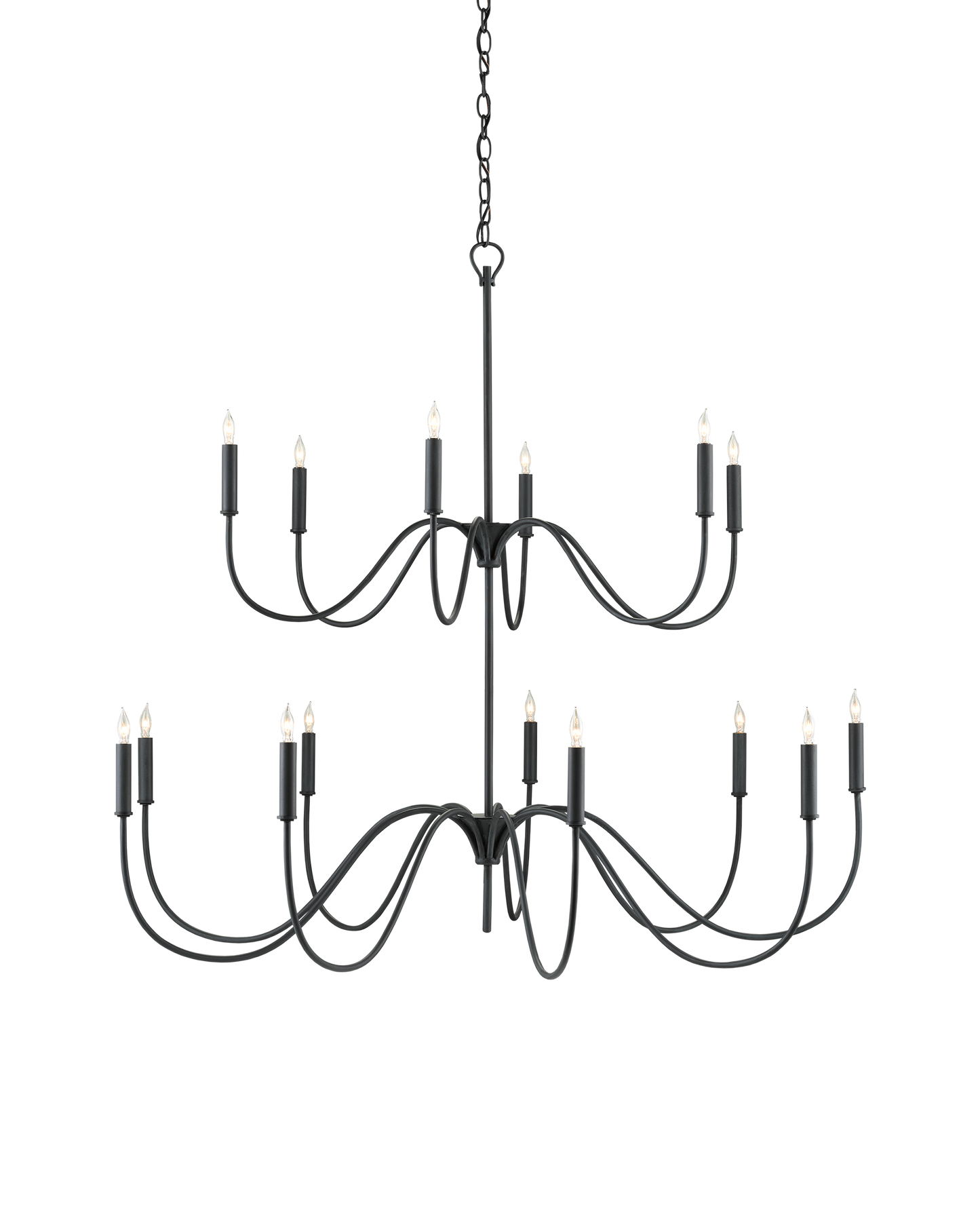 Tirrell Medium Black Chandelier