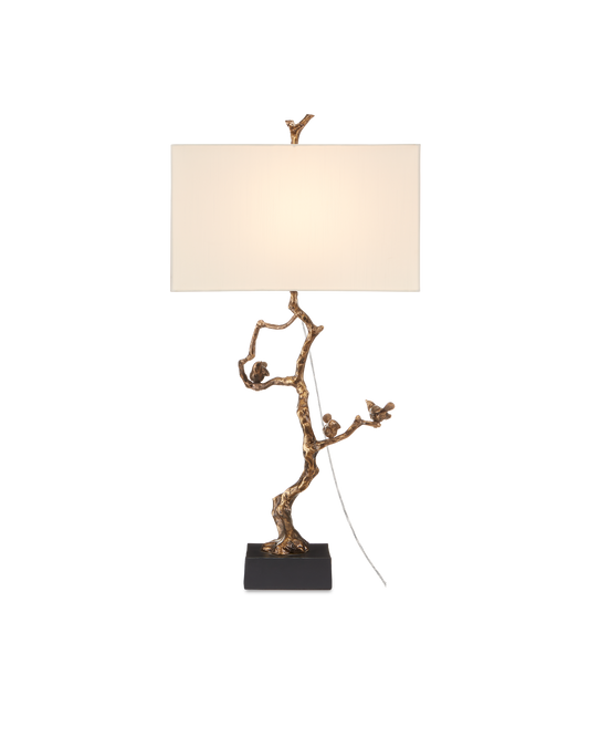Shadows Brass Table Lamp