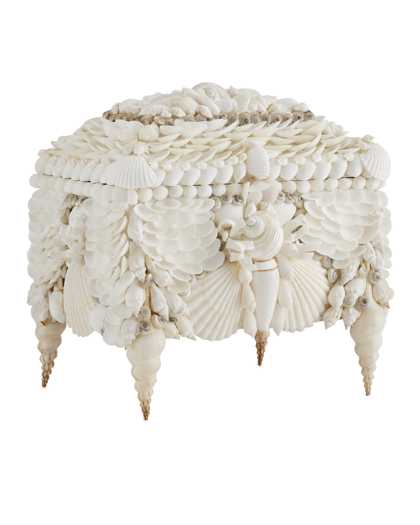 Boardwalk White Shell Jewelry Box
