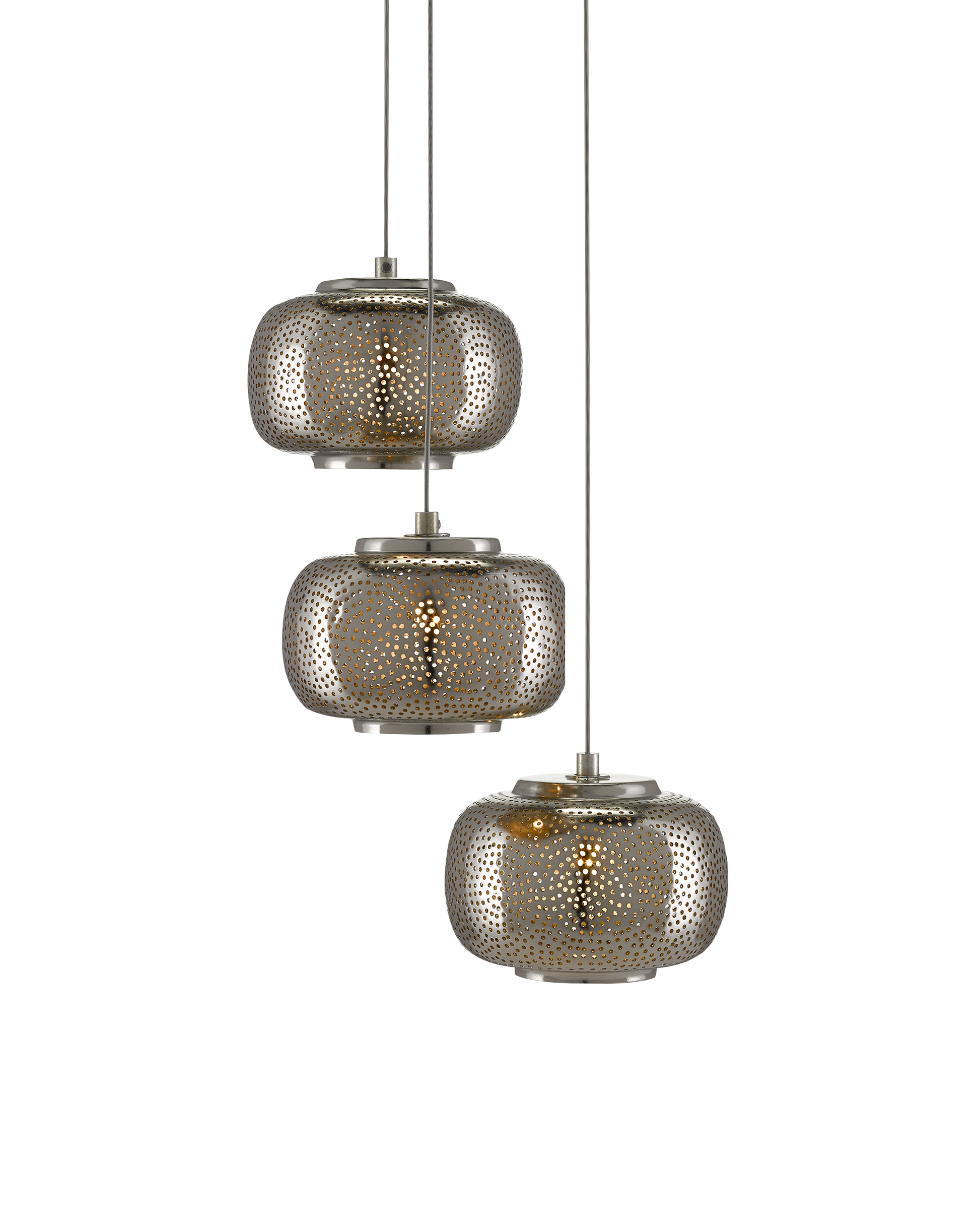 Pepper 3-Light Round Multi-Drop Pendant