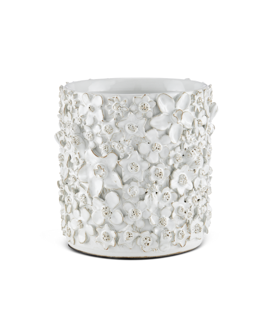 Jessamine Small White Cachepot
