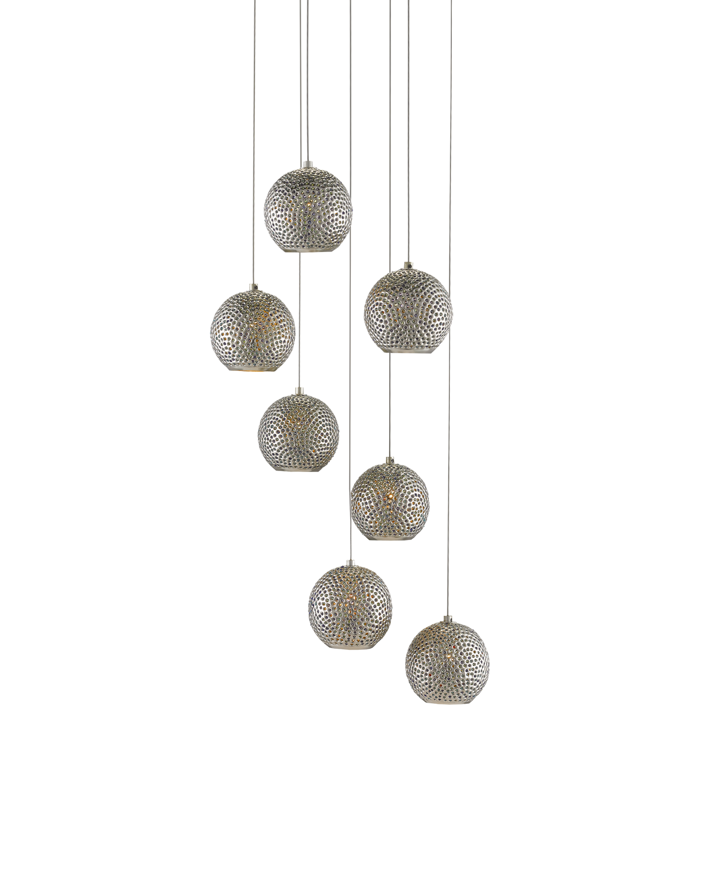 Giro 7-Light Round Multi-Drop Pendant