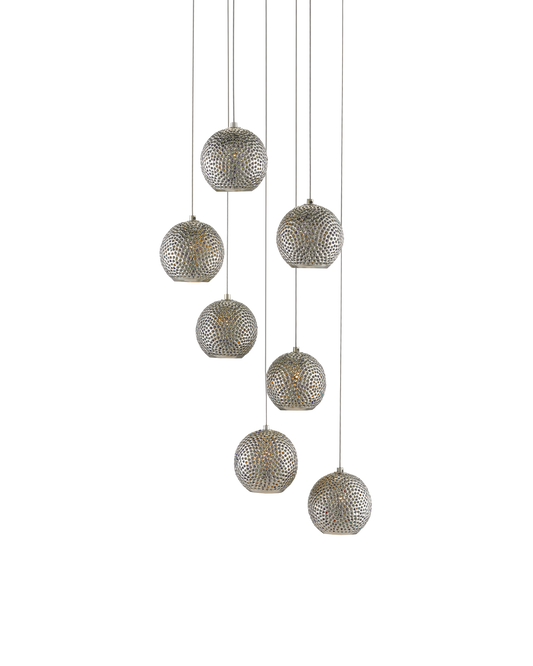 Giro 7-Light Round Multi-Drop Pendant