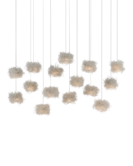 Birds Nest 15-Light Linear Multi-Drop Pendant