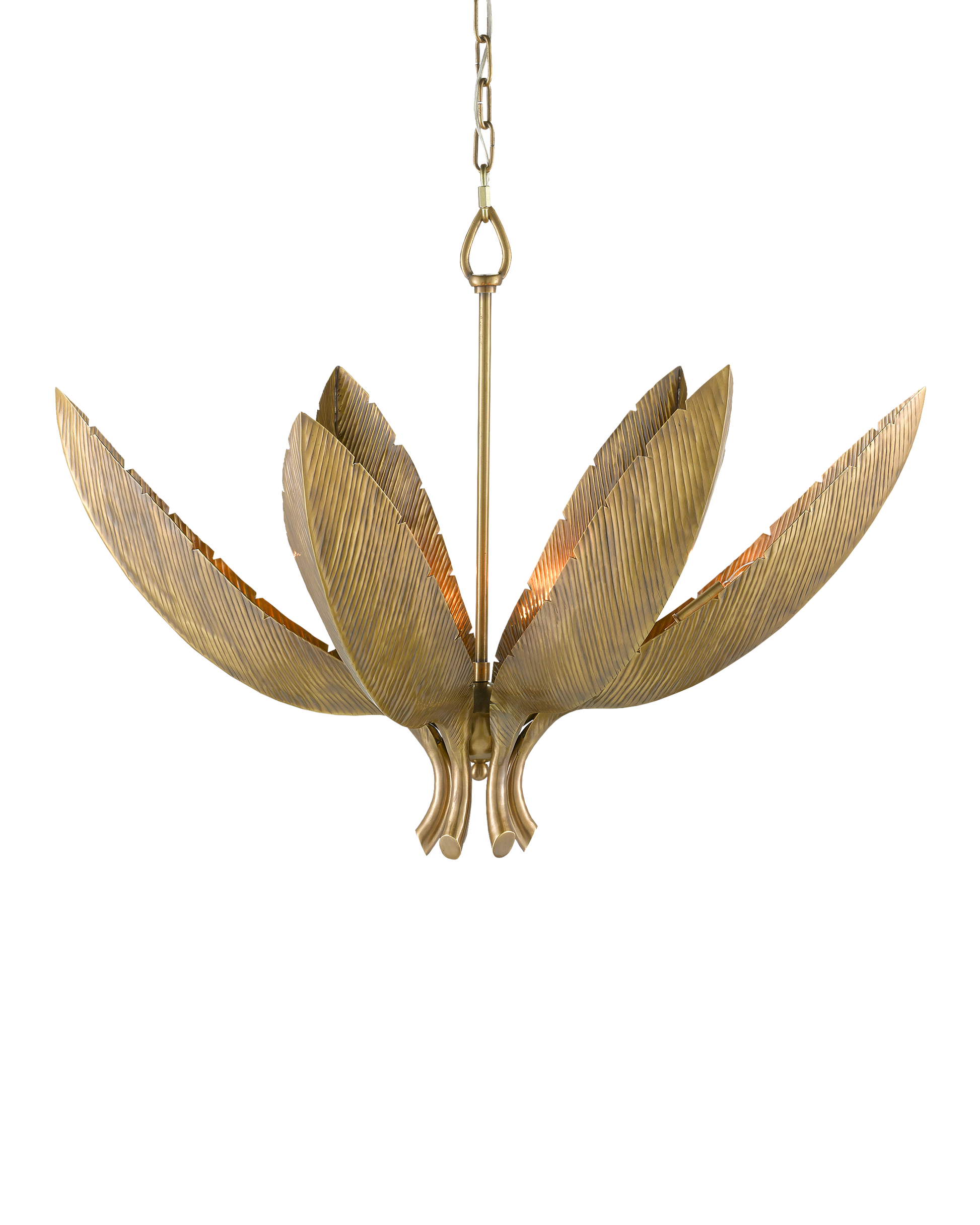 Bird of Paradise Brass Chandelier