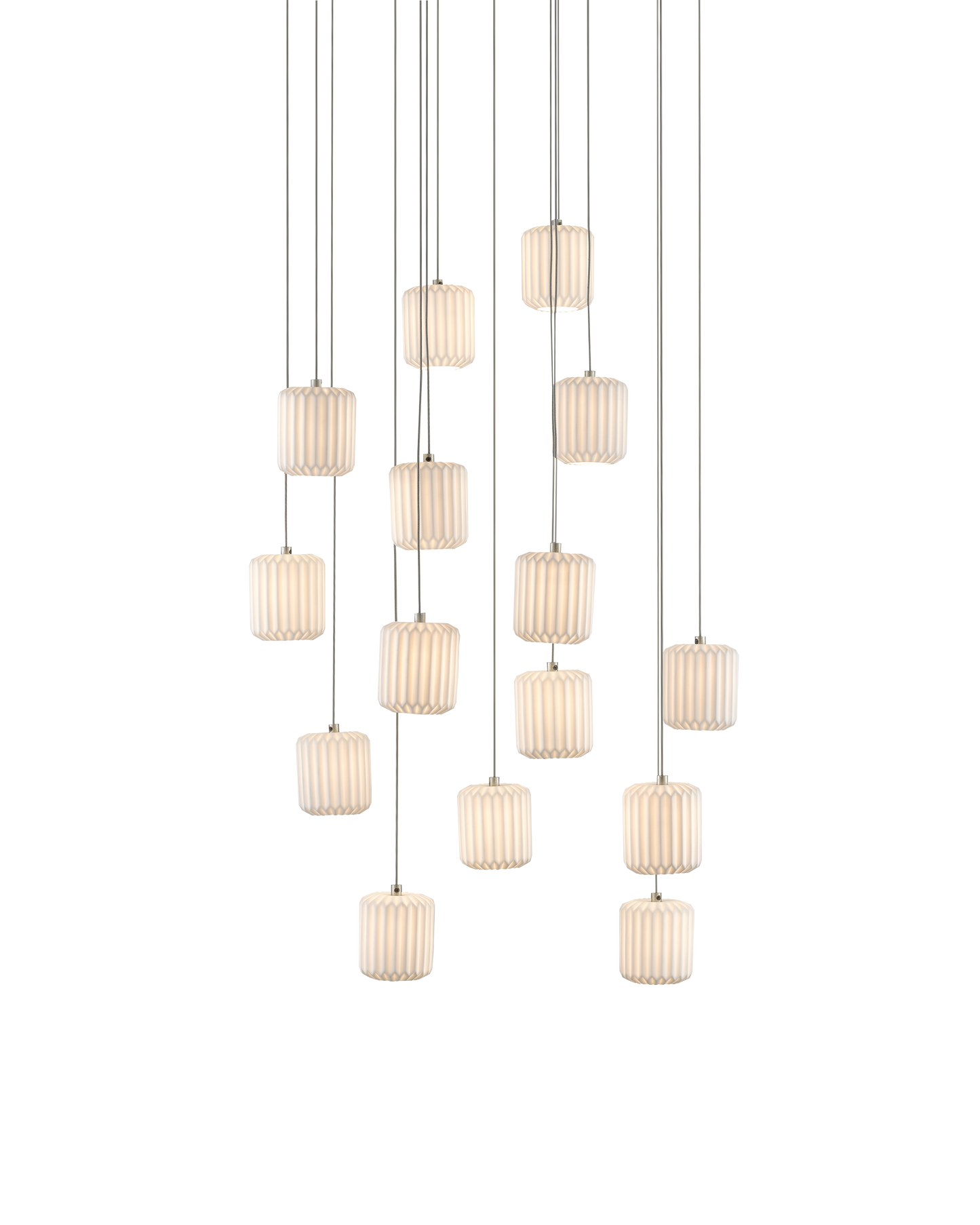 Dove 15-Light Round Multi-Drop Pendant