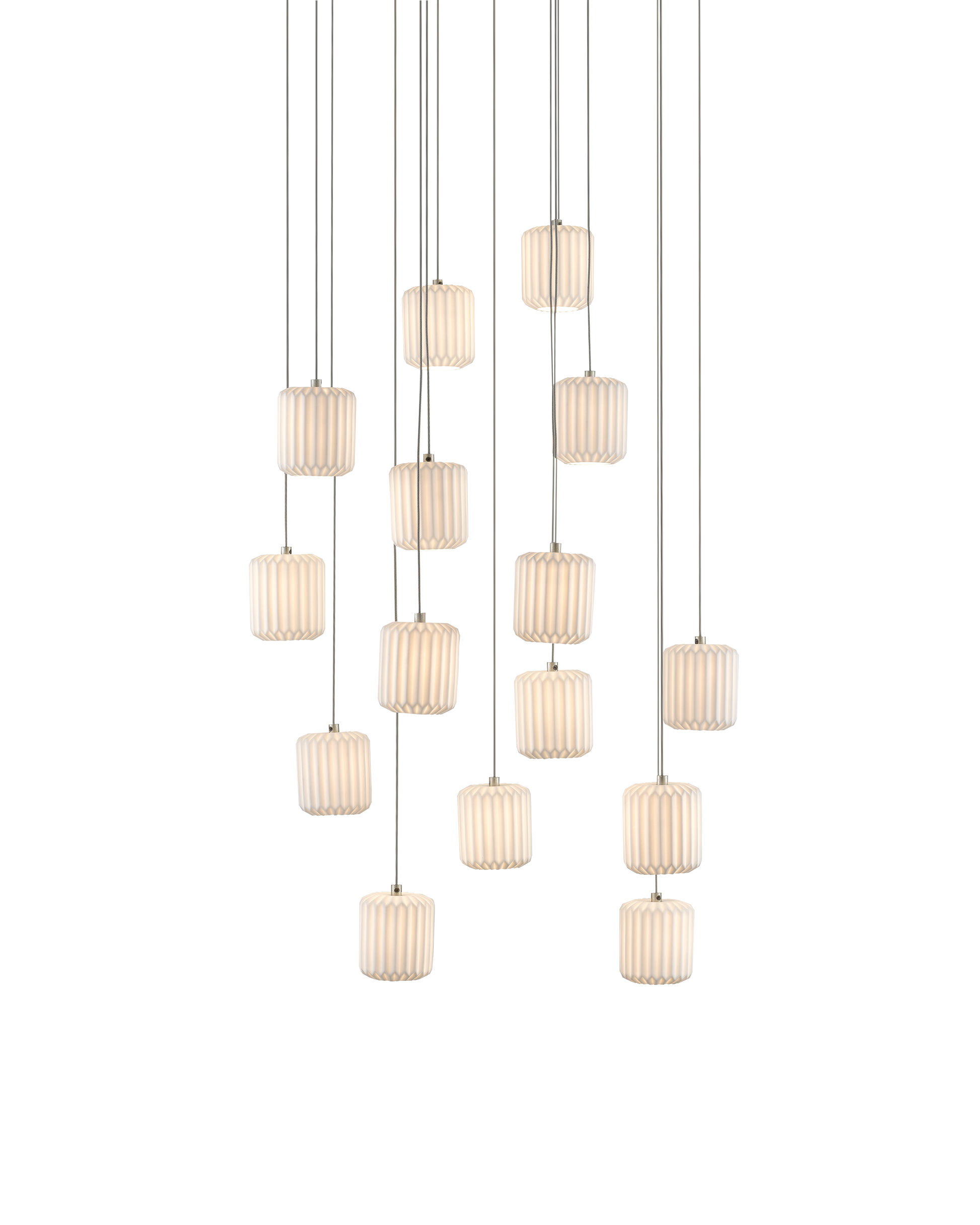 Dove 15-Light Round Multi-Drop Pendant