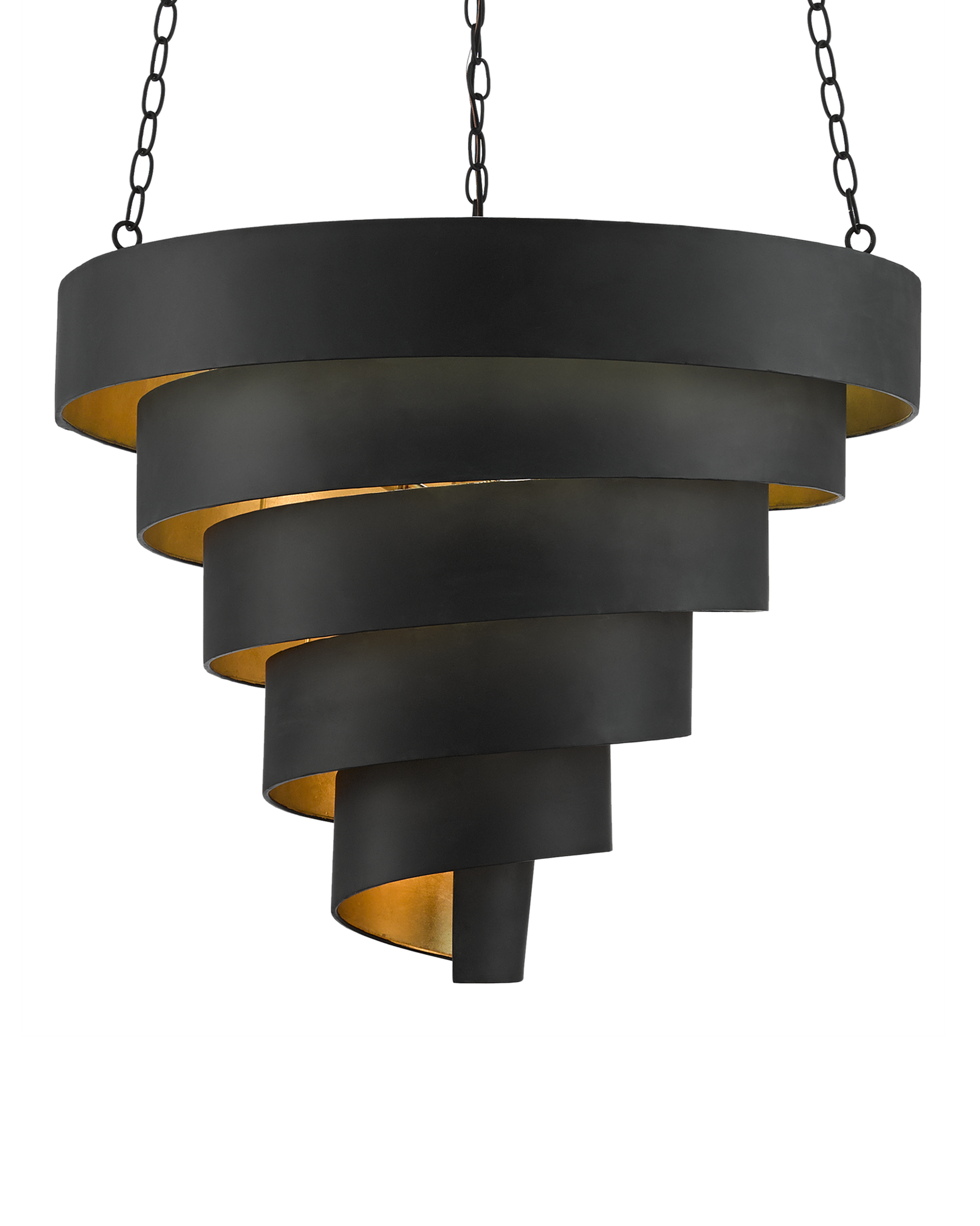 Chiffonade Large Black Pendant